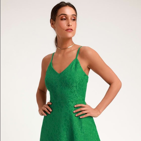 lace midi skater dress